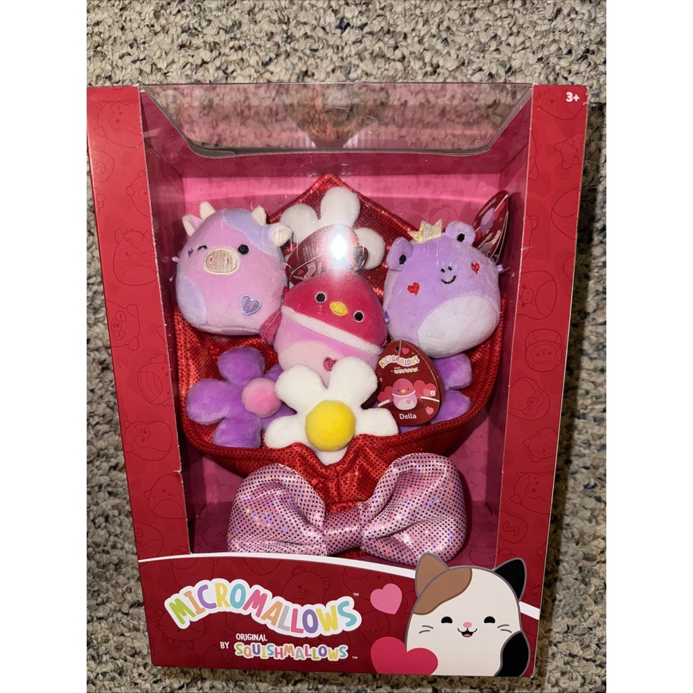 MICROMALLOWS SQUISHMALLOWS VALENTINES PLUSH BOUQUET **NEW**‎